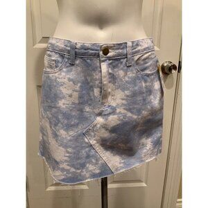 Polly Princess Blue & White Up In The Clouds Denim Mini Skirt, Size 4, NWT!